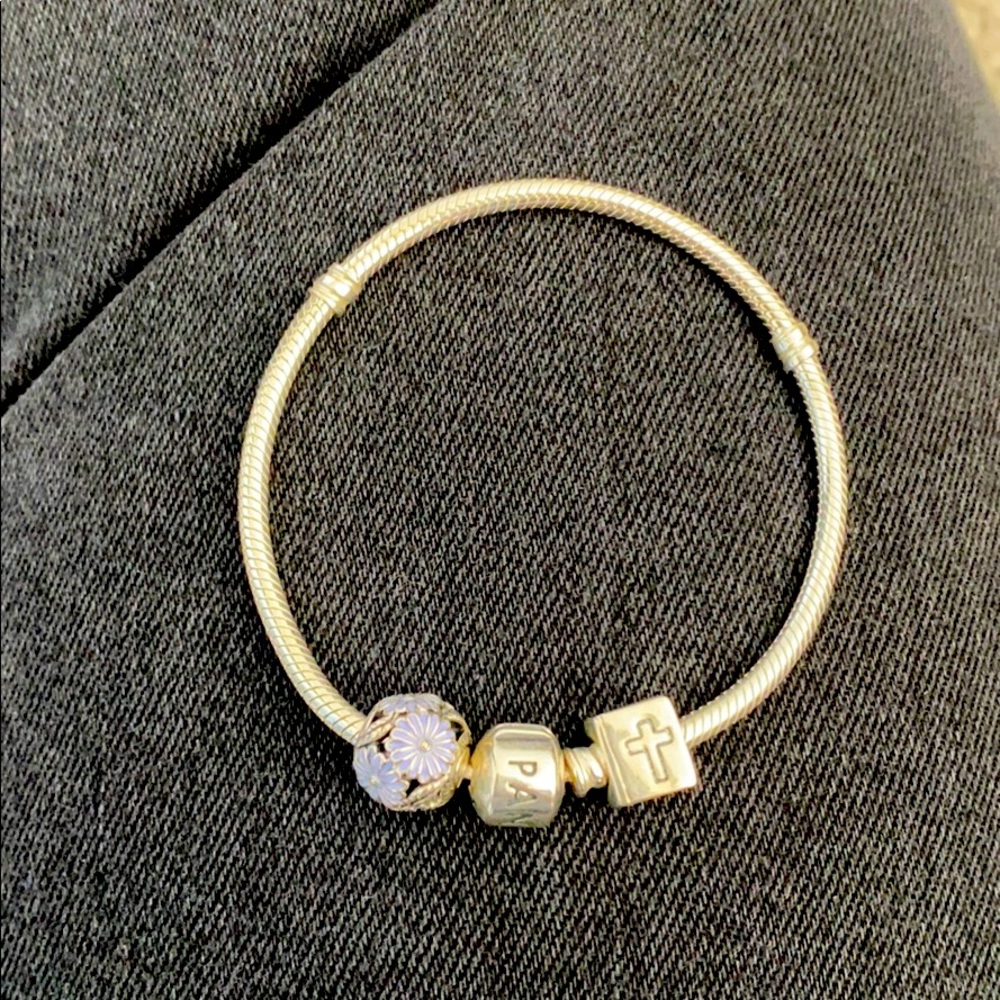Silver Pandora bracelet